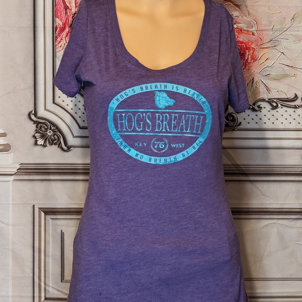 Key West Hogs Breath Saloon Size Medium ladies T shirt